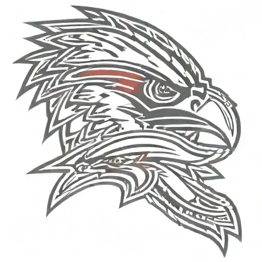 falcons logo with the nfl logo incorporated tattoo design idea