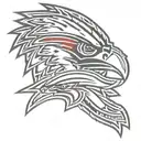 falcons logo with the nfl logo incorporated tattoo design idea