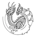 Dragon and knight  tattoo design idea