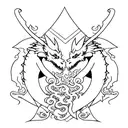 Dragon and knight  tattoo design idea