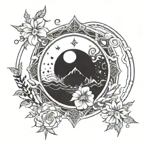 destiny for greatness surrounded by blessings tattoo design idea