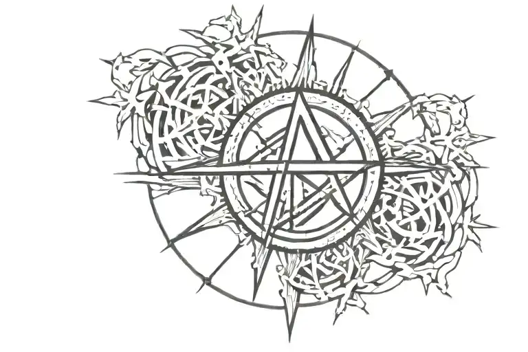 crass band logo incorporated tattoo design idea
