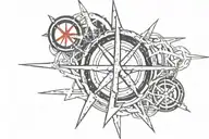 crass band logo incorporated tattoo design idea