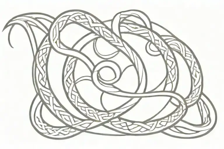 celtic snake tattoo design idea
