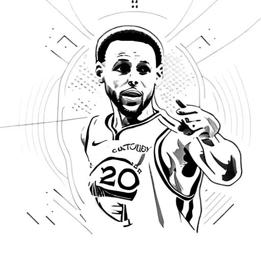 stephen curry shooting a three tattoo design idea