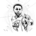 stephen curry shooting a three tattoo design idea