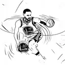 stephen curry shooting a three tattoo design idea