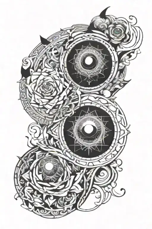 forearm sleeve spiritual awakening tattoo design idea