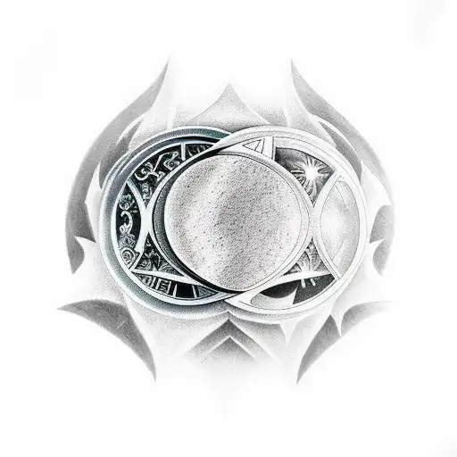 ying yang with batman tattoo design idea