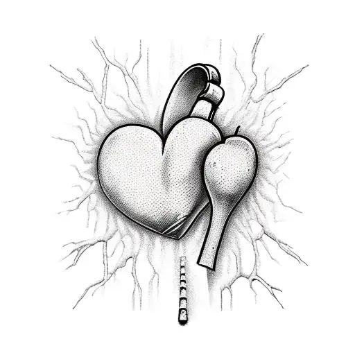 Crying Heart tattoo design idea