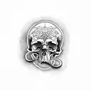 lineman in a skull tattoo design idea