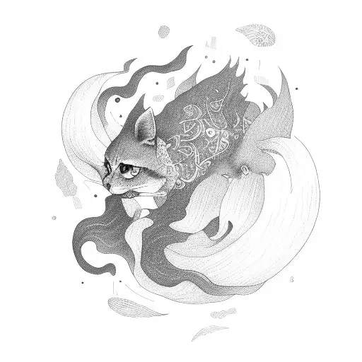 chasing wind tattoo design idea