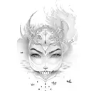 chasing wind tattoo design idea