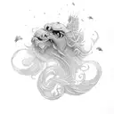 chasing wind tattoo design idea