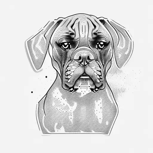 a boxer dog tattoo design idea