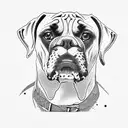 a boxer dog tattoo design idea