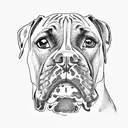 a boxer dog tattoo design idea