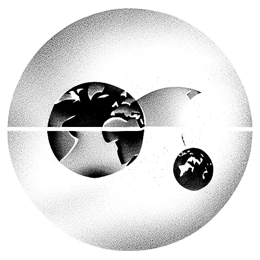 pulsar map of earth  tattoo design idea