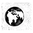 pulsar map of earth  tattoo design idea