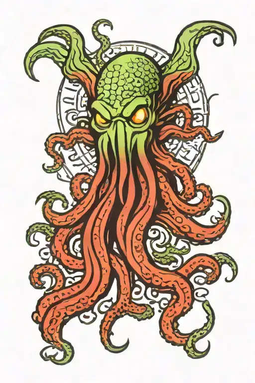 Cthulhu coming tattoo design idea
