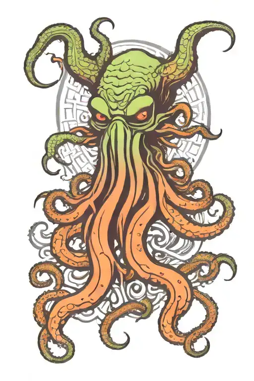 Cthulhu coming tattoo design idea