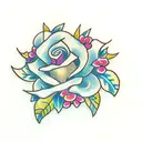 tiny flowers  tattoo design idea