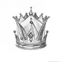 5 point crown tattoo design idea