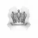 5 point crown tattoo design idea
