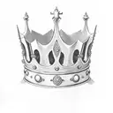 5 point crown tattoo design idea