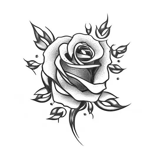 A guitar with roses growing out of it tattoo design idea