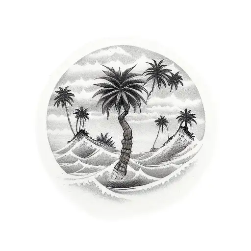 Palm Tree tattoo design idea