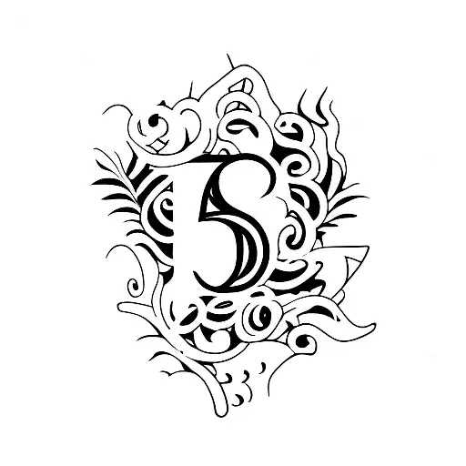 number 7 tattoo design idea
