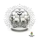 messi kissing worldcup beneath that write G.O.A.T and  the date 18/12/22. Small budha and heart,peace, dance,dove  tattoo design idea