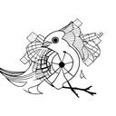 canary bird tattoo design idea