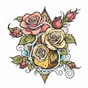 Bread and Roses  tattoo design idea