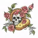 Bread and Roses  tattoo design idea