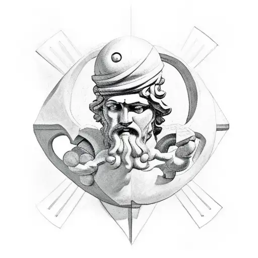 Atlas the Greek figure struggling to hold the weight of the world  tattoo design idea