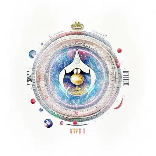 libra and cancer zodiac tattoo design idea