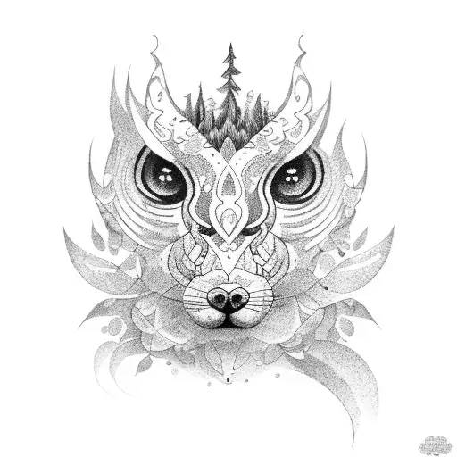 wild music tattoo design idea