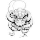 twisted snake  tattoo design idea