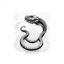 twisted snake  tattoo design idea