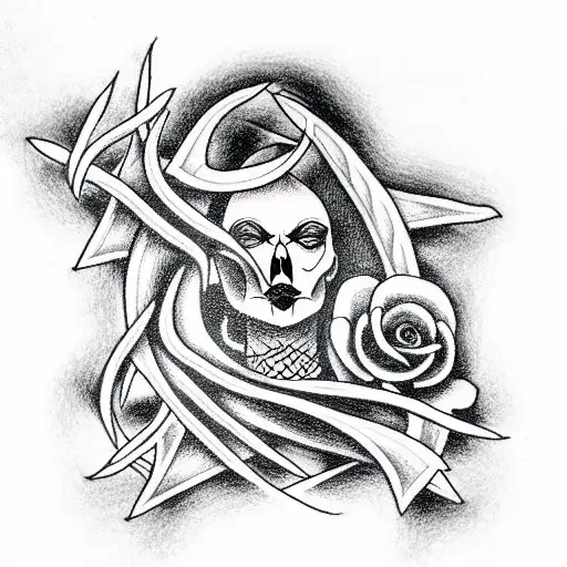 Satanism tattoo design idea