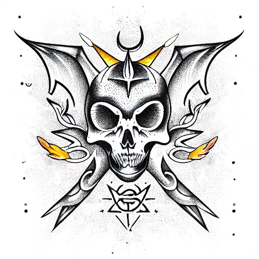 Satanism tattoo design idea