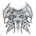 Satanism tattoo design idea