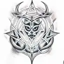 Satanism tattoo design idea