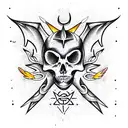 Satanism tattoo design idea