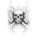 fallen angel tattoo design idea
