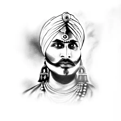 punjabi warrior sikh tattoo design idea