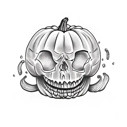 melting jack o lanterns  tattoo design idea