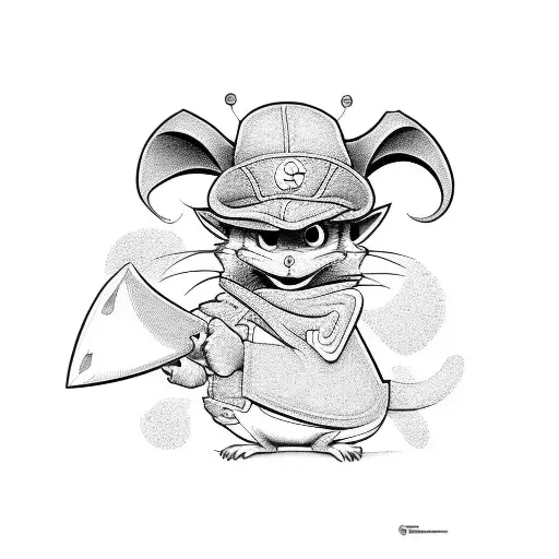 souris speedy gonzales badass tattoo design idea